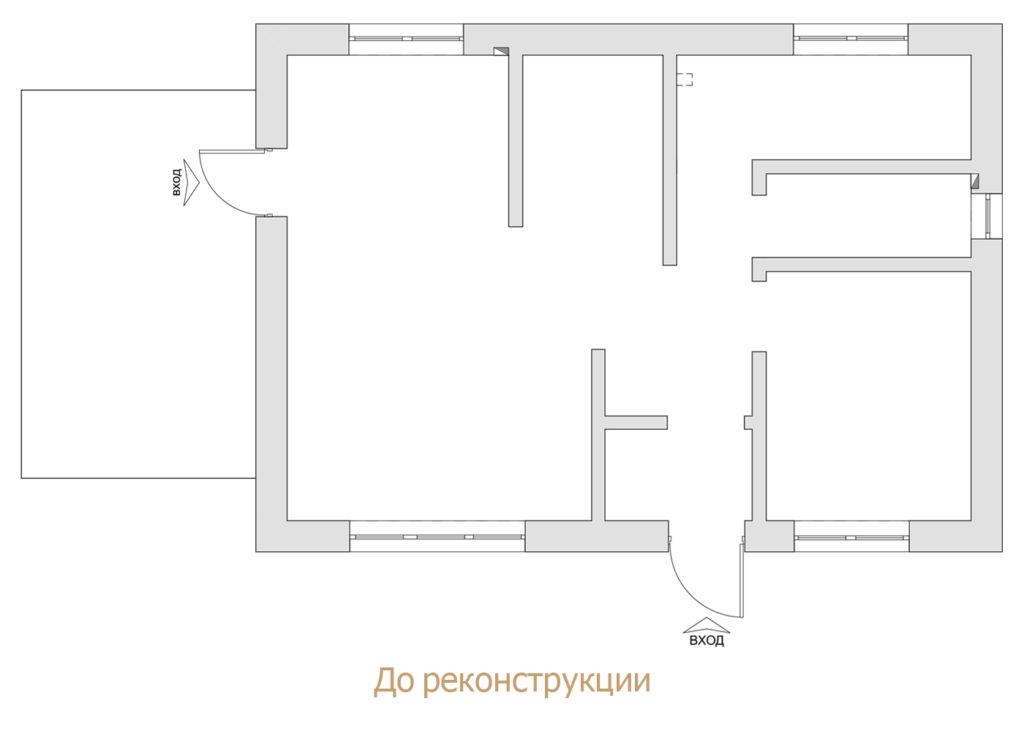 План до реконструкции — 1 этаж